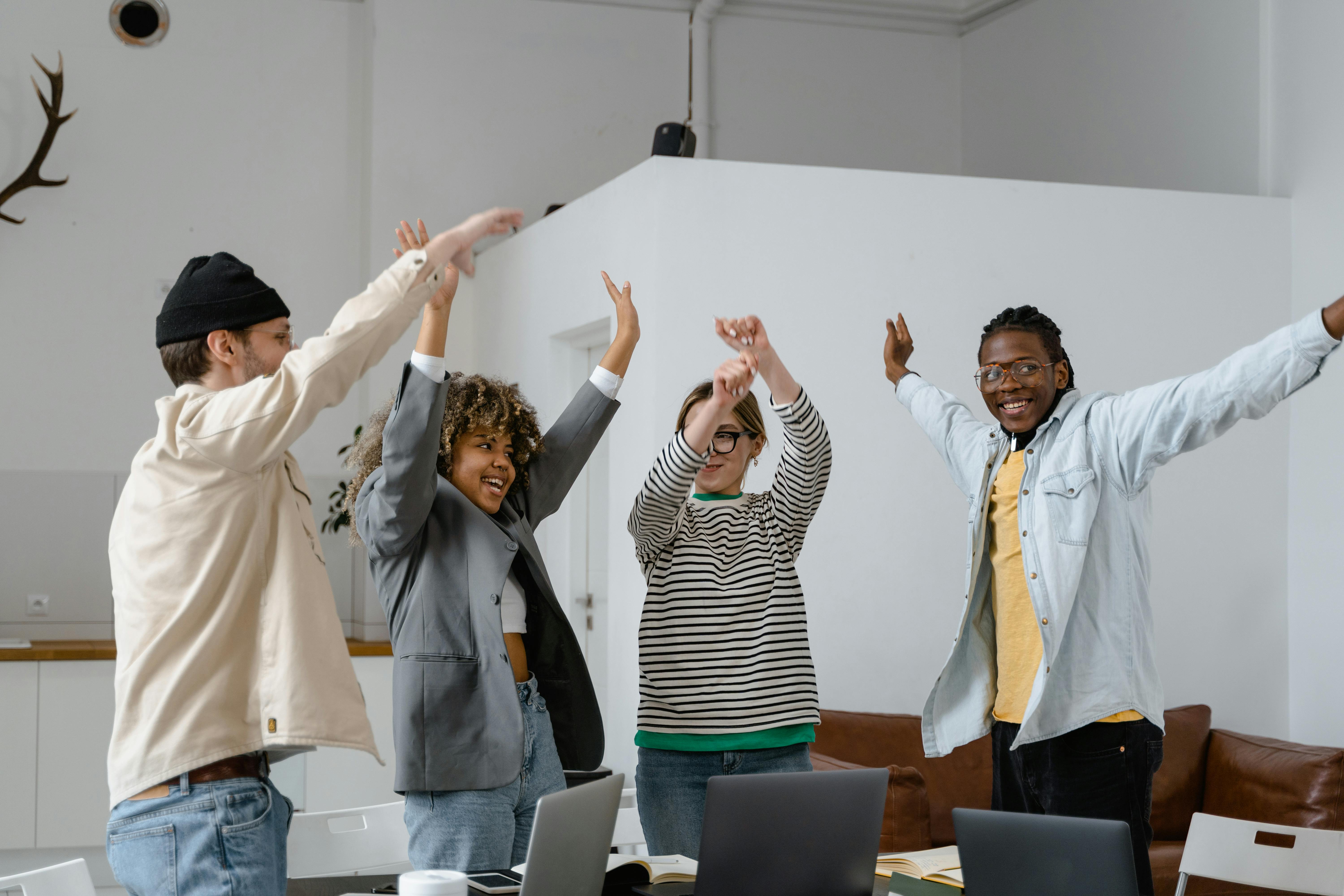 Team members collaborating effectively in a safe work environment